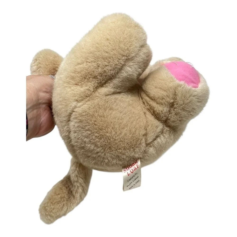 Sugar Loaf Mother Baby Pig Plush Stuffed Animal Pink Lace Polka Dot Dress Vtg - Picture 5 of 9